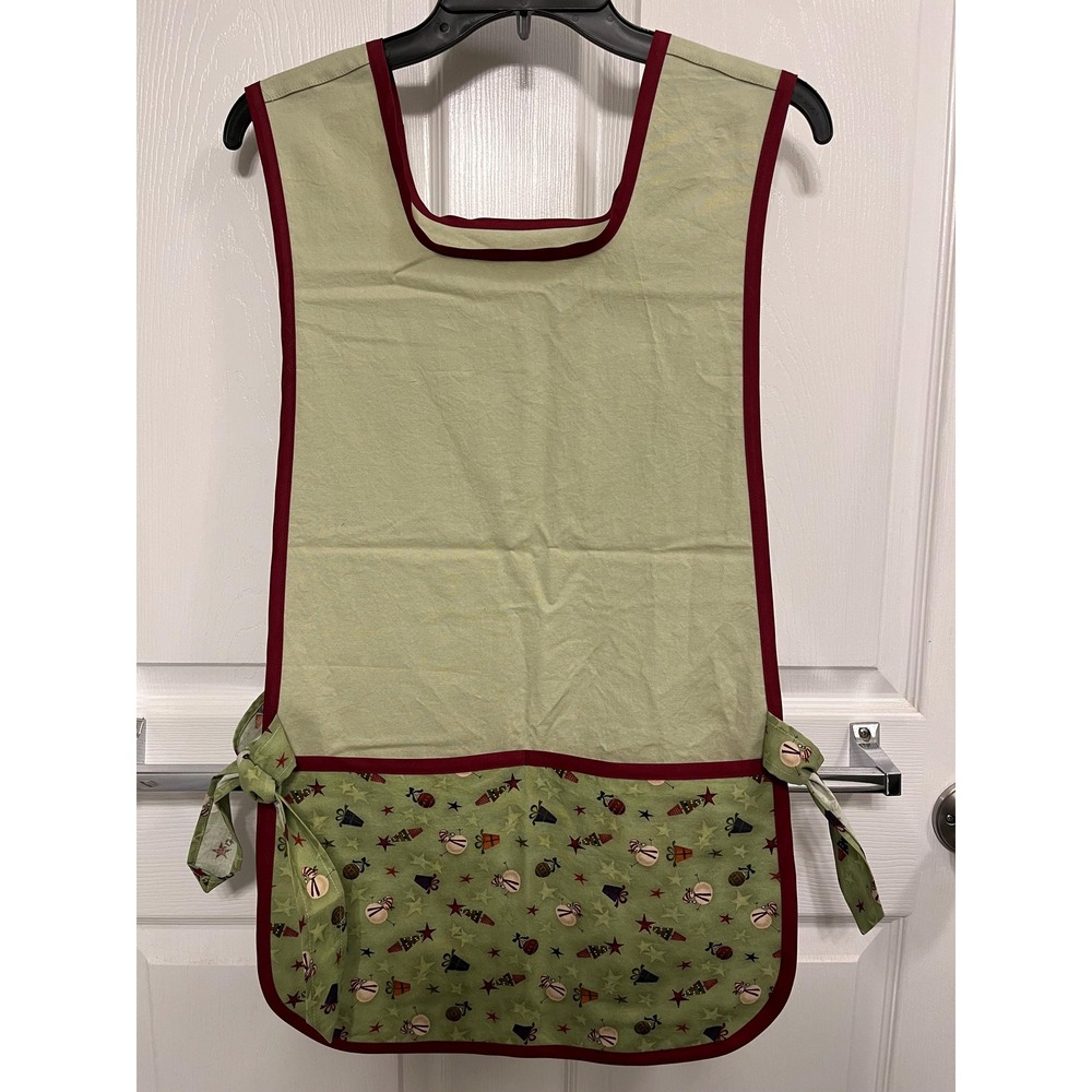 Handmade Christmas Print Apron: Santa Kitchen Apron, Adult XS-XL
